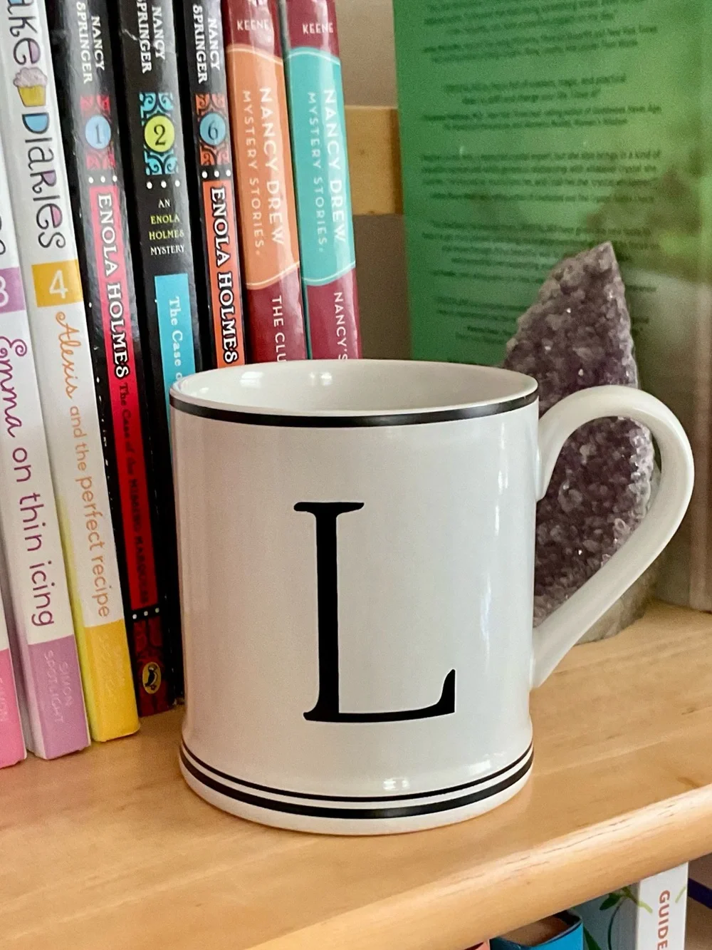 SUR LA TABLE Classic “L” Initial Stoneware Mug